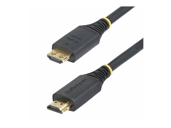 Startech 15ft High Speed HDMI Cable w/Gripping Connectors, 4K 60Hz - High Speed - HDMI-kabel med Ethernet - HDMI hann til HDMI hann - 4.5 m - skjer...