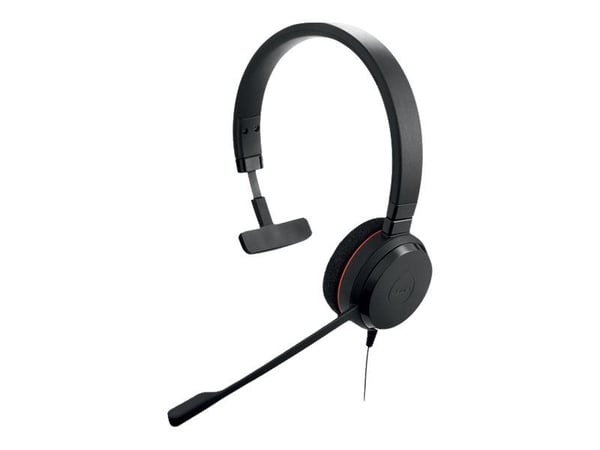 Jabra Evolve 20SE UC mono - Hodesett - on-ear - kablet - USB-C, USB-A - lydisolerende - Certified for Microsoft Teams