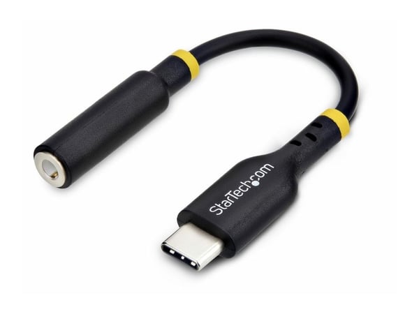 Startech USB-C Audio Adapter to 3.5mm TRRS Jack, Headphone Aux Dongle - USB-C til hodetelefons-jakkadapter - USB-C hann til 4-polsminijakk hunn - 1...