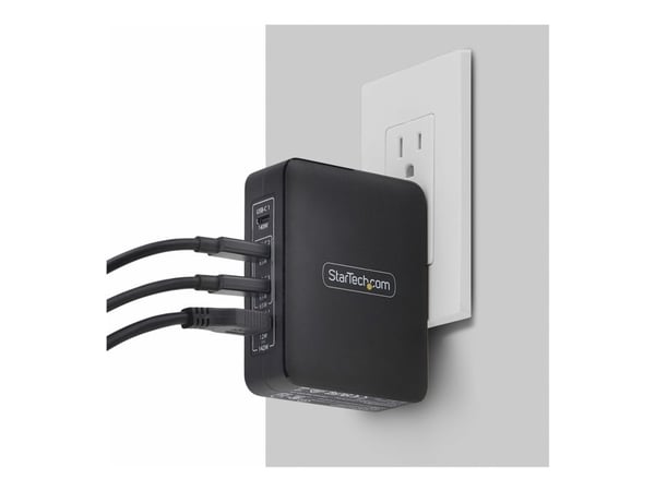 StarTech.com 3114GCU-WALL-CHARGER, Sisätila, AC, 28 V, musta
