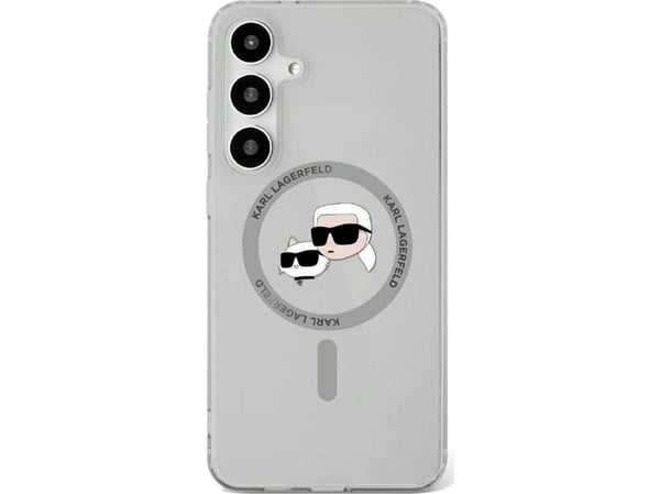 Veske Karl Lagerfeld Button Karl & Choupette Hoder trykt logo MagSafe Samsung Galaxy S25 Plus svart