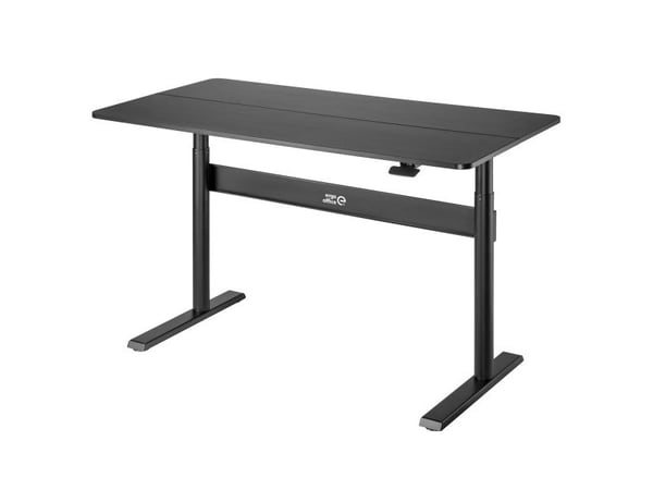 Arbeidsbord Ergo Office 140x68 cm, gassfjær, høydejustering, for stående/sittende arbeid, maks 115 cm, ER