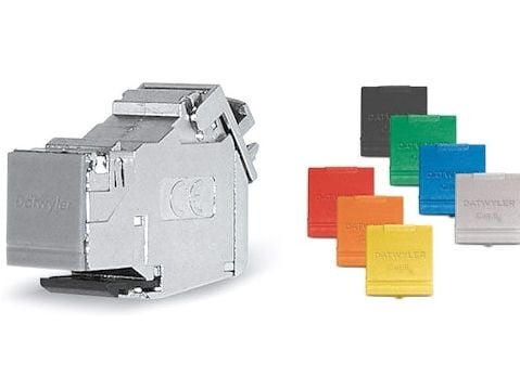 Dätwyler-kaapelit 440005, litteä, hopea, RJ-45, naaras, 10GBase-T, 22/24