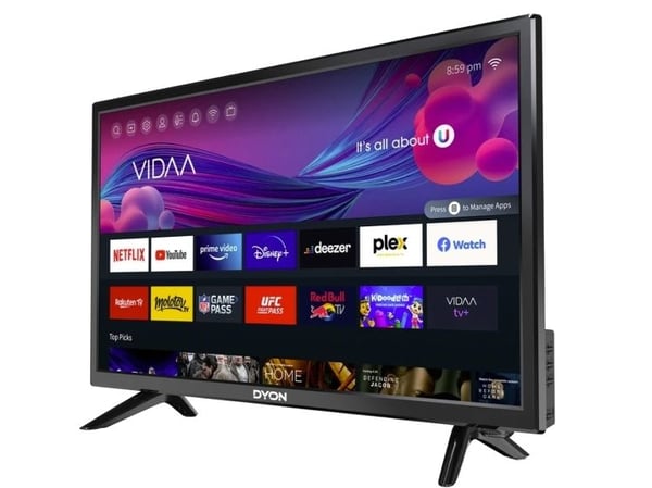 Dyon SMART 24 VX LED-TV 60 cm 61,00 cm (24") DVB-T2, DVB-C, DVB-S2, HD-klar, Smart TV, WLAN, CI+ Svart [Energiklasse F] (D800211)