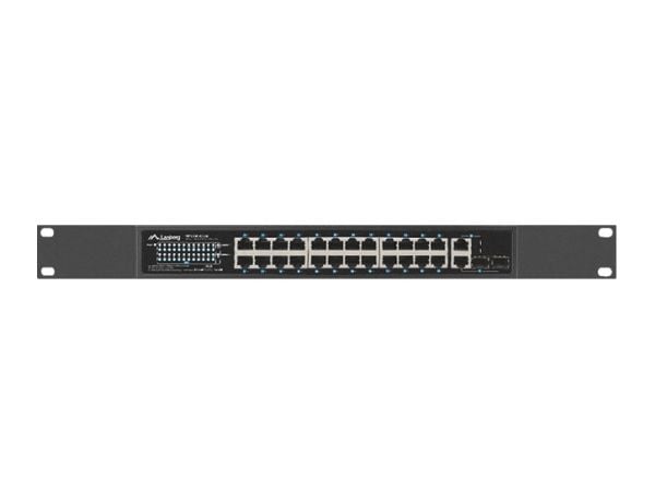 Lanberg RSFE-24P-2C-250, Uhåndtert, Gigabit Ethernet (10/100/1000), Strøm over Ethernet (PoE), Rack-montering, 1U