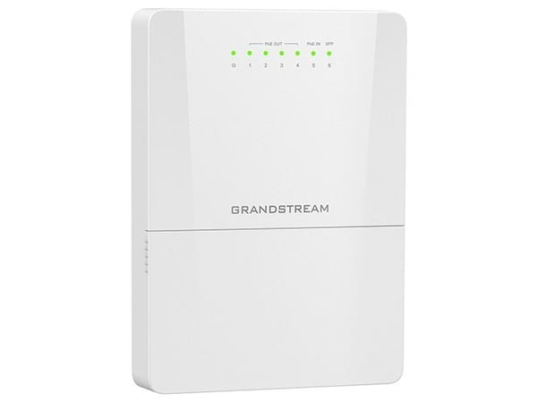 Grandstream GWN7710 Series GWN7710R - Switch - Styrt - 5 x 10/100/1000 (PoE) + 1 x 1/2.5G SFP - stangmonterbar, veggmonterbar, DIN-skinnemonterbar ...
