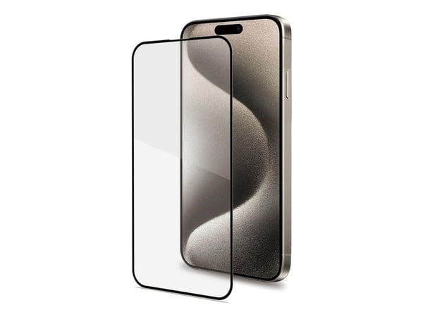 Celly FULLGLASS1080BK, Apple, iPhone 16 Plus, Ripebestandig, Sjokkresistent, Svart, Gjennomsiktig, 1 stykker