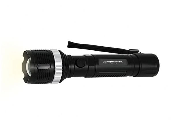 Esperanza Epione L, Hand flashlight, Black, Buttons, LED, 1 lamp(s), 1 W
