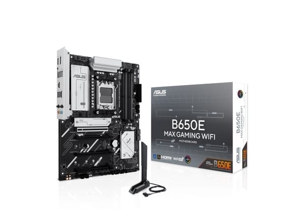 ASUS B650E MAX GAMING WIFI - Hovedkort - ATX - Socket AM5 - AMD B650 Chipset - USB-C 3.2 Gen2, USB 3.2 Gen 2, USB 3.2 Gen 1 - 2.5 Gigabit LAN, Wi-F...