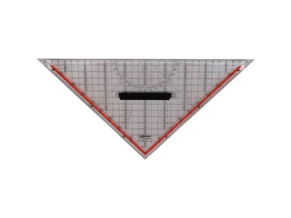 Rumold - Trekant - 32.5 cm - 45°, 45° - gjennomsiktig - pleksiglass