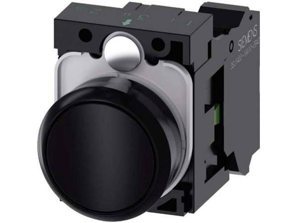 Siemens 3SU1100-0AB10-3BA0, Muovi, Musta, 500 V, 30 mm, 60,7 mm, 40 mm