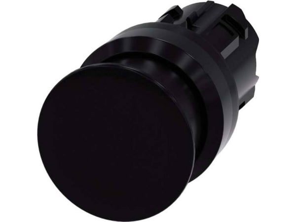 Siemens 3SU10001AD100AA0 3SU1000-1AD10-0AA0 Painike Eturengas muovi Nappi Musta 1 kpl