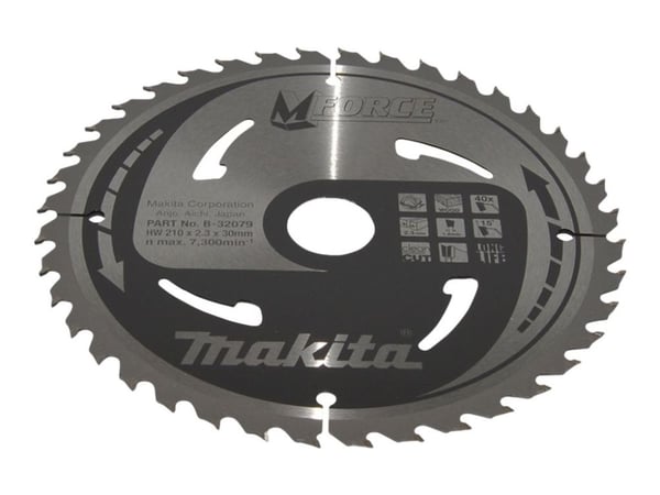 Makita M-Force - Pyörösahanterä - puulle - 210 mm - 40 hammasta