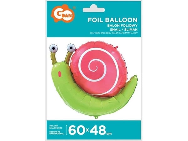 Folieballong Snegl 60x48cm