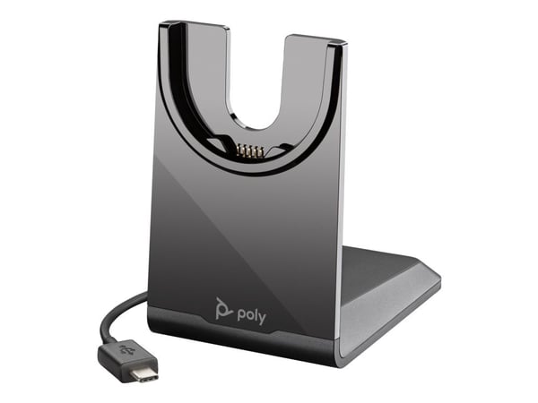 HP Poly Voyager Focus 2 - Hodesett - on-ear - Bluetooth - trådløs - aktiv støydemping - USB-C via Bluetooth-adapter - svart - Zoom Certified