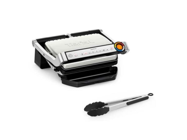 Tefal OptiGrill+ GC718D10 - Grill - elektrisk - 600 cm2 - stål/svart
