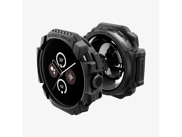 Spigen Pixel Watch 3 (41mm) Case, Sort, Google Pixel Watch 3 (45mm), Termoplastisk polyuretan (TPU), 45 mm, 14,2 mm, 44,5 mm