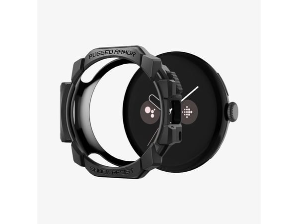 Spigen Pixel Watch 3 (41mm) Case, Sort, Google Pixel Watch 3 (45mm), Termoplastisk polyuretan (TPU), 45 mm, 14,2 mm, 44,5 mm