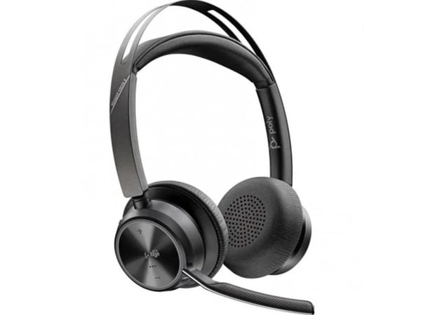 HP Poly Voyager Focus 2 - Headset - på örat - Bluetooth - trådlös - aktiv brusradering - USB-C via Bluetooth-adapter - svart - Zoomcertifierad, Cer...