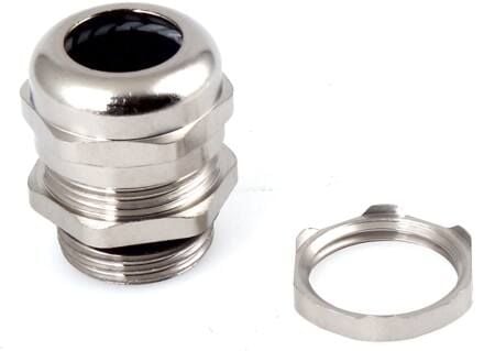 Kaapeliläpivienti EMC M20X1,5 messinki mutterilla, IP68, kaapeli Ø 10-14 mm