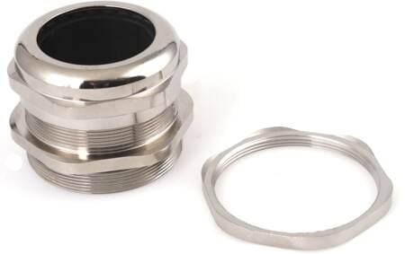 Kaapeliläpivienti EMC M63X1,5 messinki mutterilla, IP68, kaapeli Ø 37-44 mm