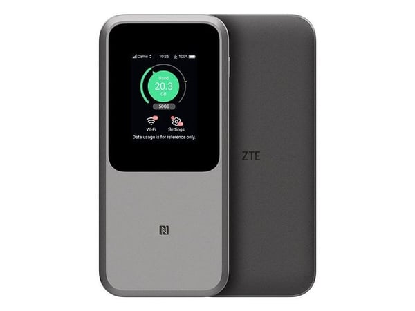 ZTE MU5120, Mobilnät, modem, Svart, Wi-Fi 6 (802.11ax), Batteri, 33 W, 159 mm