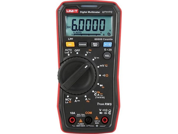 Digitalt multimeter med høy presisjon AC/DC 600V; AC/DC 10A; 50kHz; 40MO; 1000µF; LoZ; LPF; NCV; 60000; True RMS; BT, UNI-T