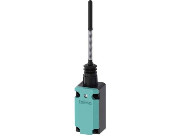 Siemens 3SE51320LR01 3SE5132-0LR01 Asentokytkin 6 A jousitanko, muovinen iskuri IP65, IP67 1 kpl, muovi, IP65, 56 mm, 254,5 mm, 77,5 mm, 145 g
