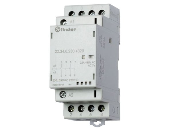 Finder 22.34.0.024.1320 Kytkin 4 x sulkukosketin 24 V/DC, 24 V/AC 25 A 1 kpl 1 kappaletta