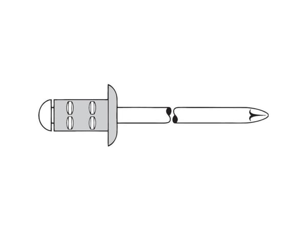 Gesipa 1433822 öppna blindnitar (Ø x L) 3.2 mm x 8 mm, stål/aluminium PolyGrip®, 1000 st