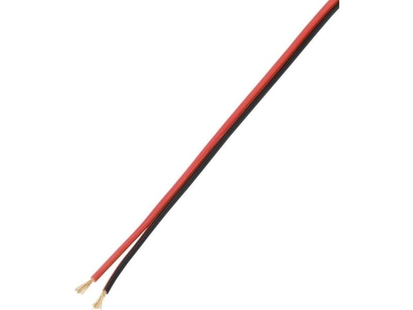 Conrad TC-9202504, PVC-muovi, 100 m, Musta, Punainen