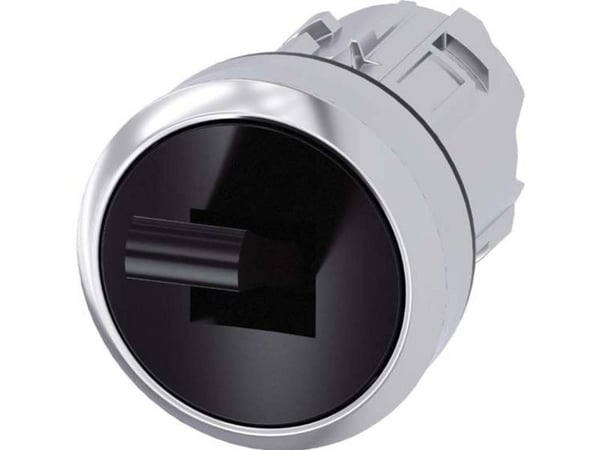 Växling 22 mm ru met högblank svart, 2 k.pos