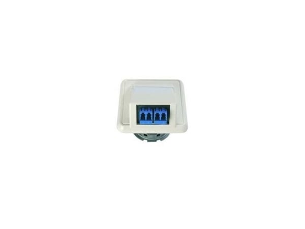Telegärtner OAD/S vägguttag - LC duplex - vinklat - 2 nätverksuttag - Alpine White (H02051C0534)