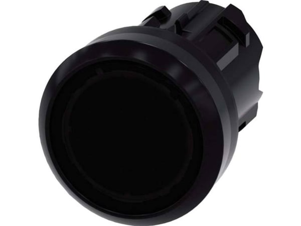 Siemens 3SU10010AB100AA0 3SU1001-0AB10-0AA0 Kevyt painike Eturengas muovi, Pyöreä painike Musta 1 kpl