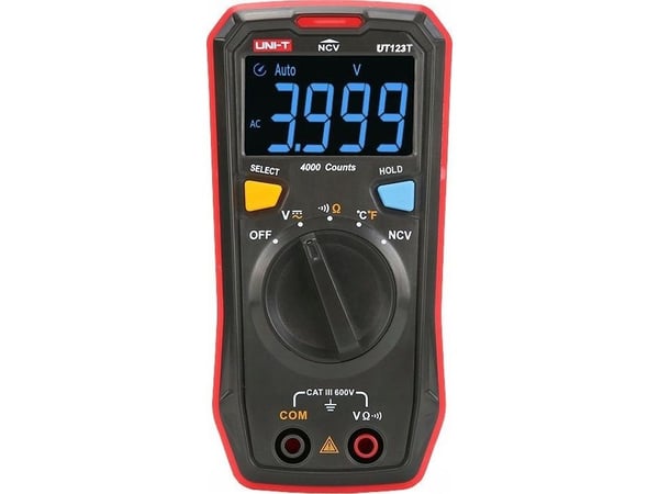 UNI-T digitalt multimeter CAT III 600V NCV 600V AC/DC 20MO -40~300°C 4000