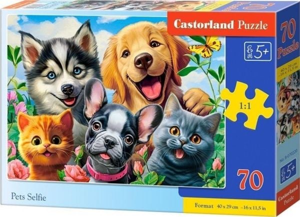 Castorland pussel 70 Pets Selfie CASTOR