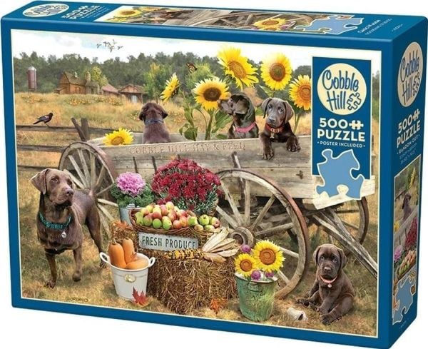 Puzzle 500 labradoria ulos vaunuista, hevoset kevyempiä G3