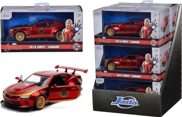 Jada Toys Marvel Iron Man 2016: Chevy Camaro, Bil, Iron Man, Innendørs, 3 år, Metall, Plast, Gull, Rød