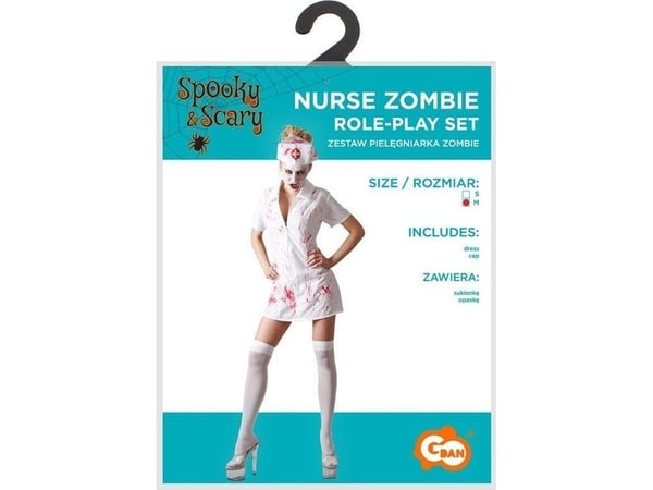 Aikuisten Zombie sairaanhoitaja puku koko M Aikuisten Zombie sairaanhoitaja puku koko M