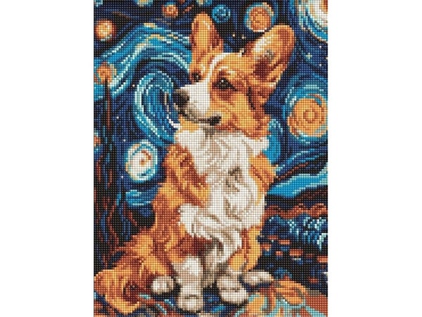 Diamantmosaikk uten ramme - Magic korgi 30x40