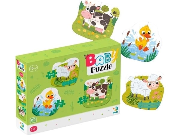 Puzzle 3in1 Maaseudun eläimet