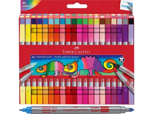 Faber-Castell 151140, 40 styck, Multifärg, Fin spets, Multifärg, Tonåringar, Unisex