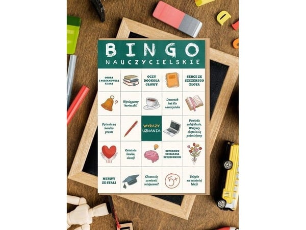 Nadwyraz.com gratulasjonskort til lærer Bingo
