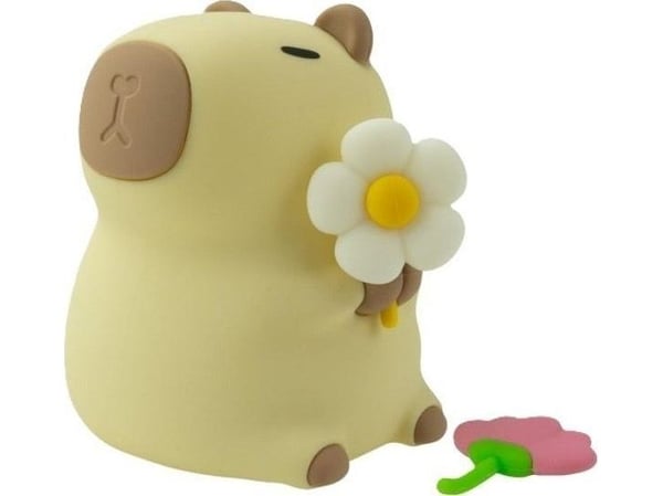 Plexido LED nattlampe Kapibara blomsterjente