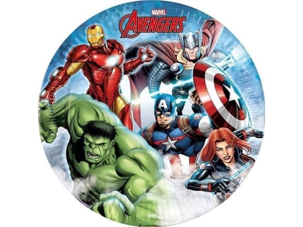Avengers Infinity Stones paptallerkner 23 cm