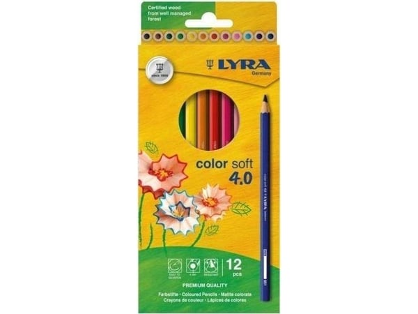 Lyra Color Soft 4.0 penna, utbytbar, 12 färger
