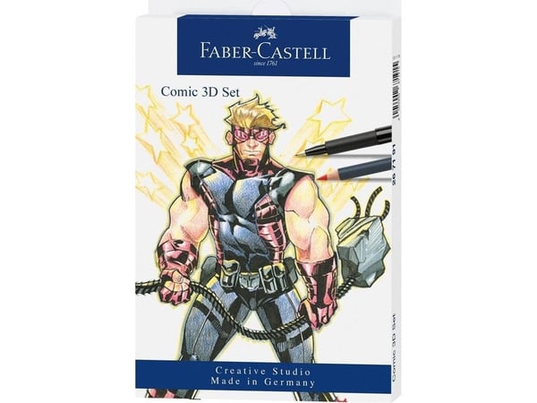 Faber-Castell 267191, Grafittblyant, Svart, Blå, Hvit, 0,3 mm, Kartong, 11 stykker