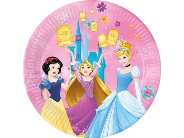 Disney Prinsesse paptallerkner 23 cm