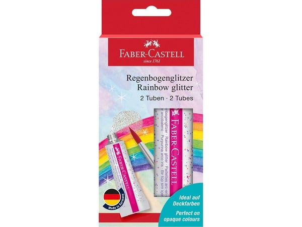 Faber-Castell 125089, Multiple, Glitter julisteväri, 12 ml, 2 kpl |