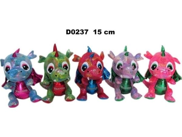 Lohikäärme "Krakova" kiiltävä 15cm MIX